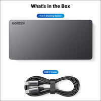 UGREEN Revodok Pro 209 USB C Docking Station DisplayLink 9-in-1 Dual 4K@60hz Monitor Dock for MacBook & Windows with 2