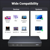 UGREEN Revodok Pro 209 USB C Docking Station DisplayLink 9-in-1 Dual 4K@60hz Monitor Dock for MacBook & Windows with 2