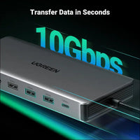 UGREEN Revodok Pro 313 Laptop Docking Station 13 in 1 4K Triple Display USB C Dock Dual HDMI DP 10Gbps Data Port 100W