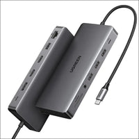 UGREEN Revodok Pro 313 Laptop Docking Station 13 in 1 4K Triple Display USB C Dock Dual HDMI DP 10Gbps Data Port 100W