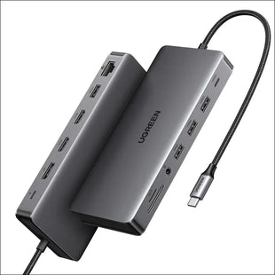 UGREEN Revodok Pro 313 Laptop Docking Station 13 in 1 4K Triple Display USB C Dock Dual HDMI, DP, 10Gbps Data Port 100W PD Gigabit Ethernet, SD/TF