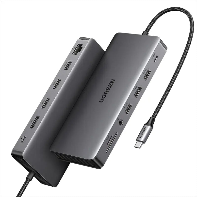 UGREEN Revodok Pro 313 Laptop Docking Station 13 in 1 4K Triple Display USB C Dock Dual HDMI DP 10Gbps Data Port 100W
