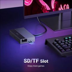 UGREEN Steam Deck Dock 9-in-1 USB C Docking Station with Foldable Stand 4K@60Hz HDMI Gigabit Ethernet PD 100W 10Gbps