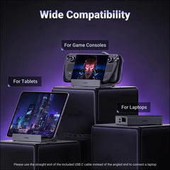 UGREEN Steam Deck Dock 9-in-1 USB C Docking Station with Foldable Stand 4K@60Hz HDMI Gigabit Ethernet PD 100W 10Gbps