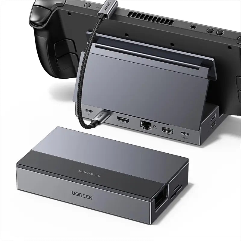UGREEN Steam Deck Dock 9-in-1 USB C Docking Station with Foldable Stand 4K@60Hz HDMI Gigabit Ethernet PD 100W 10Gbps