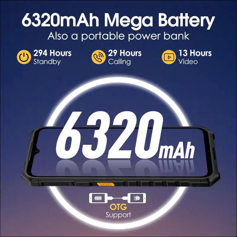 Ulefone Armor X13 12+64GB Rugged Phone, 50MP Rear Camera, 24MP Night Vision Camera, Android 13 OS Rugged Smartphone, 6.52” Screen, 6320mAh, NFC GPS, Package with Exclusive Armor...
