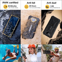 Ulefone Armor X13 12+64GB Rugged Phone, 50MP Rear Camera, 24MP Night Vision Camera, Android 13 OS Rugged Smartphone, 6.52” Screen, 6320mAh, NFC GPS, Package with Exclusive Armor...