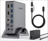 Universal Laptop Docking Station, 10-in-1 4K Display Hub with 100W PD Charging, Dual HDMI Monitor Adapter for M1/M2/M3 MacBook Pro/Air, Surface Pro,