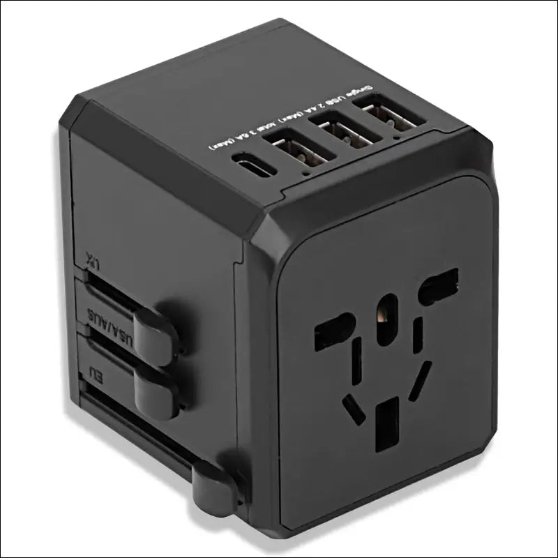 Universal Travel Adapter One International Wall Charger AC Plug Adaptor with 5.6A Smart Power and 3.0A 3 USB Ports and 1Type-C Ports， for USA EU UK AU