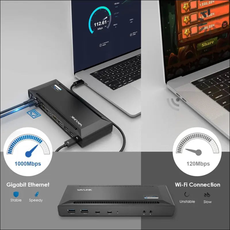 Universal USB C Laptop Docking Station Dual Monitors 5K/4K@60Hz with 65W Host Charging for Thunderbolt 4/3, USB-C Windows, Mac, Chrome, Ubuntu 20.04,22.04(2HDMI, 2DP, 6USB 3.0, 1Gbps Ethernet