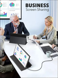 UPERFECT Portable Monitor, 15.6 Inch Portable Monitor 1920 x 1080 Full HD IPS Screen with HDMI/Type-C/USB-C Connection for PC, Laptop, PS 3/4/5, Xbo, Switch etc