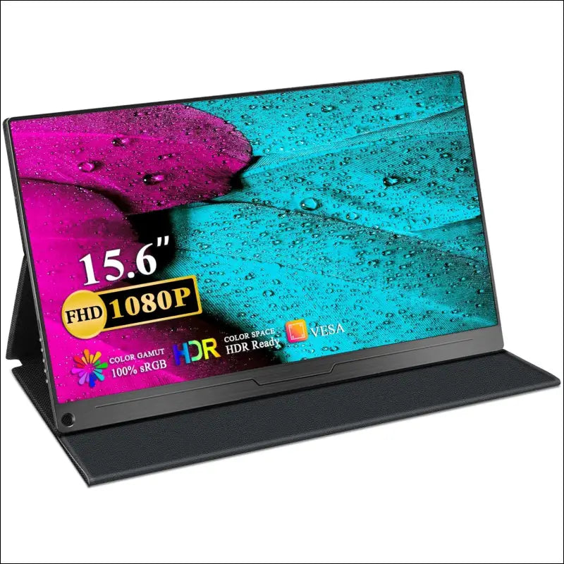 UPERFECT Portable Monitor, 15.6 Inch Portable Monitor 1920 x 1080 Full HD IPS Screen with HDMI/Type-C/USB-C Connection for PC, Laptop, PS 3/4/5, Xbo, Switch etc