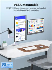 UPERFECT Portable Monitor, 15.6 Inch Portable Monitor 1920 x 1080 Full HD IPS Screen with HDMI/Type-C/USB-C Connection for PC, Laptop, PS 3/4/5, Xbo, Switch etc