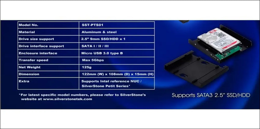 USB 3.0 2.5" HDD/SSD Enclosure - Black