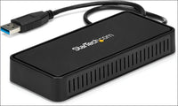 USB 3.0 Mini Dock - Dual Monitor USB-A Docking Station with DisplayPort 4K 60Hz Video & Gigabit Ethernet - 1ft (30cm) Cable - Portable USB 3.1 Gen 1 Type-A Laptop Adapter (USBA2DPGB)