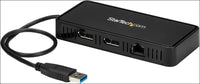USB 3.0 Mini Dock - Dual Monitor USB-A Docking Station with DisplayPort 4K 60Hz Video & Gigabit Ethernet - 1ft (30cm) Cable - Portable USB 3.1 Gen 1 Type-A Laptop Adapter (USBA2DPGB)