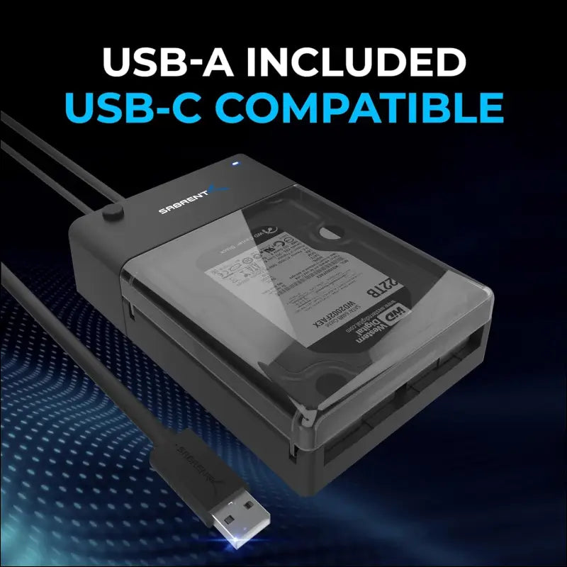 USB 3.0 to SATA External Hard Drive Lay-Flat Docking Station for 2.5 or 3.5in HDD, SSD [Supports UASP] (EC-DFLT)