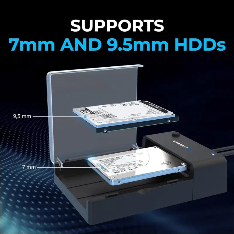 USB 3.0 to SATA External Hard Drive Lay-Flat Docking Station for 2.5 or 3.5in HDD, SSD [Supports UASP] (EC-DFLT)