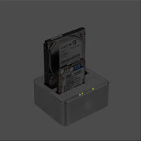 USB 3.0 to SATA III Dual Bay HDD/SSD Docking Station with UASP & Offline Clone, Aluminum, 12V3A Power Adaptor, Transfer Rates up to 5 Gbps, LED Indicator, Plug and Play