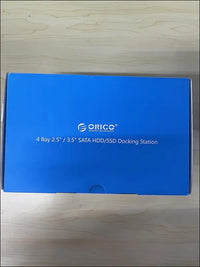 USB 3.0 to SATA offline clone hard drive docking station, 4 slot hard drive enclosure for 2.5 and 3.5 inch SATA HDD/SSD up to 4 x 16 TB with 12 V 6.5 A power supply