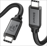 USB 4 Cable for Long Thunderbolt 4 Cable 3M, 40Gbps/8K@60Hz/240W Charging, USB C Thunderbolt 3 Cable 10FT, USB C Monitor Cable Compatible for Macbook, Dock, Iphone 16/15, Monitor, Ipad, SSD