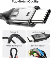 USB 4 Cable for Long Thunderbolt 4 Cable 5M/16.5FT, 20Gbps Data Transfer, 240W Charging, Supports 5K@60Hz, 4K, USB C Thunderbolt 3 Cable, Compatible for Macbook, Iphone 15, Docking,Vr Headset