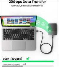 USB 4 Cable for Long Thunderbolt 4 Cable 5M/16.5FT, 20Gbps Data Transfer, 240W Charging, Supports 5K@60Hz, 4K, USB C Thunderbolt 3 Cable, Compatible for Macbook, Iphone 15, Docking,Vr Headset