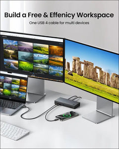 USB 4 Cable for Thunderbolt 4 Cable 2M, 40Gbps Data Sync, 8K Display/4K@144Hz, 240W Charging, USB C Video Cable Compatible for Thunderbolt 3, Macbook, Monitor, Docking, Iphone 16/15,SSD, Ipad