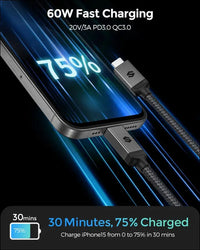 USB 4 Cable for Thunderbolt 4 Cable 2M, 40Gbps Data Sync, 8K Display/4K@144Hz, 240W Charging, USB C Video Cable Compatible for Thunderbolt 3, Macbook, Monitor, Docking, Iphone 16/15,SSD, Ipad