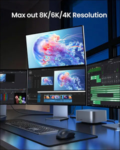 USB 4 Cable for Thunderbolt 4 Cable 2M, 40Gbps Data Sync, 8K Display/4K@144Hz, 240W Charging, USB C Video Cable Compatible for Thunderbolt 3, Macbook, Monitor, Docking, Iphone 16/15,SSD, Ipad