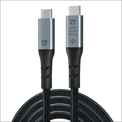 USB 4 Cable for Thunderbolt 4 Cable 2M, Thunderbolt Cable Supports Single 8K or Dual 4K Display 40Gbps Data Sync 240W Fast Charging, USB C to USB C Cable for Macbook Ipad Docking Iphone 16/15