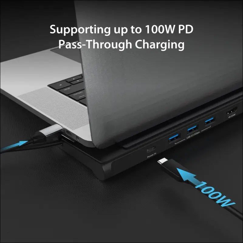 USB-C 9 in 1 Docking Station Support Dual Display with Power Delivery Micro SD Memory Card Gigabit Ethernet Audio Jack 100W PD USBC Hub Port for Type C Laptop (JCD542)