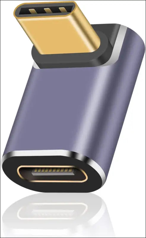 USB C Angle Adapter 40Gbps,Usb C 90 Degree Adapter Supports 8K@60Hz and 100W Fast Charging,Usb C Female to USB Male Adapter Compatible with Thunderbolt 3/4,USB Type C Interface Devices