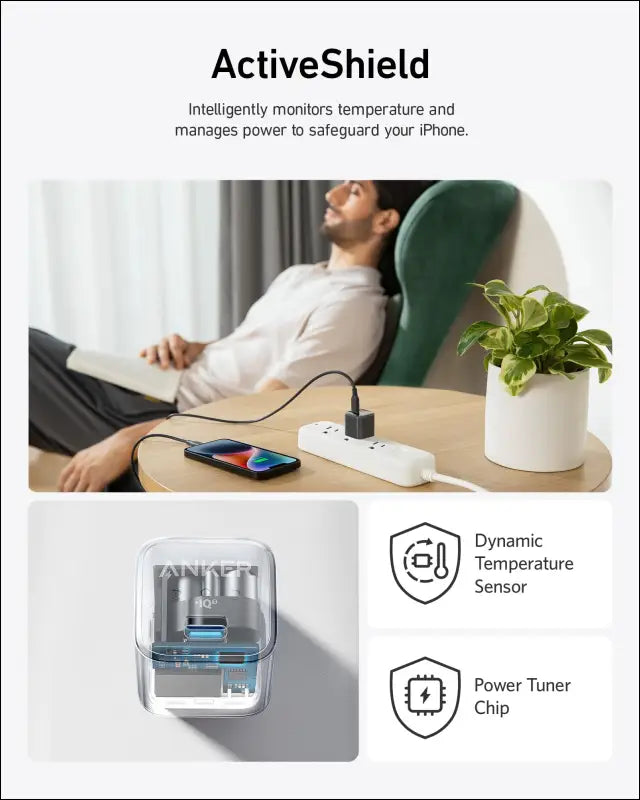 USB C Charger Block 20W Anker 511 Charger (Nano Pro) PIQ 3.0 Compact Fast Charger for iPhone 16/16 Plus/16 Pro/16 Pro