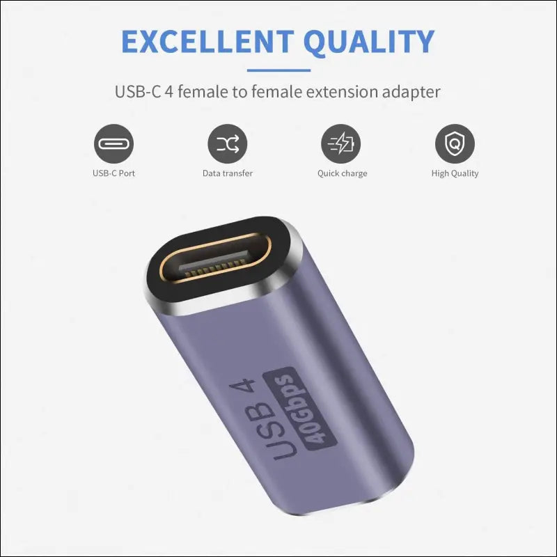 USB C Coupler 40Gbps,Usb C Female to Female Adapter Supports 8K@60Hz and 100W Fast Charging,Compatible with Thunderbolt 3/4 and with USB Type C Interface Devices (USB C Female to Female)