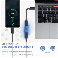 USB C Coupler 40Gbps,Usb C Female to Female Adapter Supports 8K@60Hz and 100W Fast Charging,Compatible with Thunderbolt 3/4 and with USB Type C Interface Devices (USB C Female to Female)
