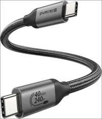 USB C Data Cable 40Gbps, 0.5M, Supports 240W PD 3.1 Charging, [8K/6K 60Hz] USB C Monitor Cable, Compatible with Macbook, SSD, Hub, Docking, Egpu