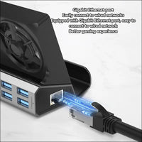 USB C Docking Station 10 in 1 for Steam Deck and Rog Ally with 4K HD Multimedia Interface, 1000Mbps Network Port, Dual Cooling Fan