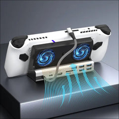 USB C Docking Station 10 in 1 for Steam Deck and Rog Ally with 4K HD Multimedia Interface, 1000Mbps Network Port, Dual Cooling Fan