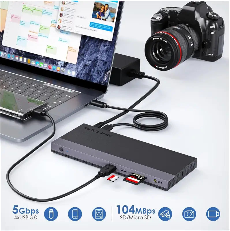 USB C Docking Station - 13-in-1 Triple Display Laptop Dock for M1/M2 MacBook Pro/Air, Dell, Lenovo, HP, Asus, 100W Power Delivery, 2DP+HDMI, 4USB 3.0, Gigabit Ethernet, TF/SD Card Reader …