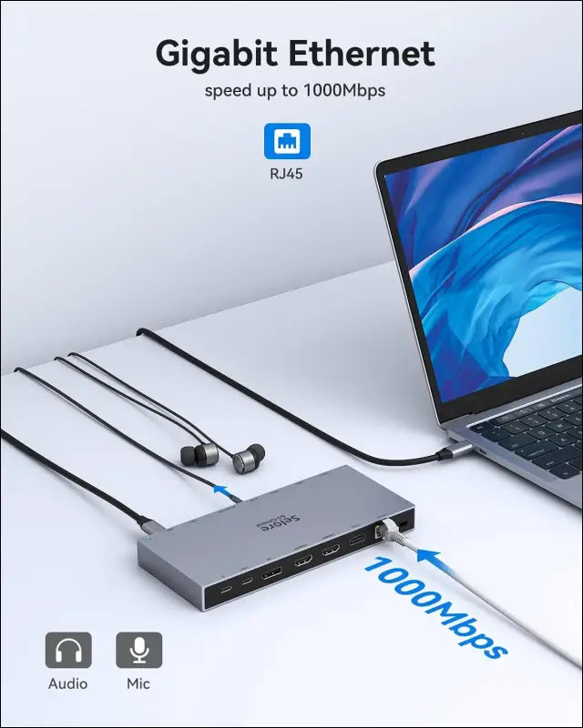 USB C Docking Station,15 in 1 Laptop Docking Station 3 Monitors with 2 HDMI 4K, DisplayPort, USB 3.1/USB-C Data 3.0, 100W PD, Ethernet, Audio, SD&Micro SD Slot for Dell XPS 13 15 HP and More