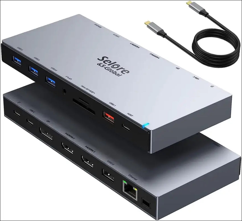 USB C Docking Station,15 in 1 Laptop Docking Station 3 Monitors with 2 HDMI 4K, DisplayPort, USB 3.1/USB-C Data 3.0, 100W PD, Ethernet, Audio, SD&Micro SD Slot for Dell XPS 13 15 HP and More