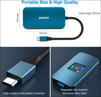 USB C Docking Station, 8-in-1 USB C Hub with Triple Display Dual HDMI, VGA, 3*USB 3.0, 100W Power Delivery, 3.5mm AUX Audio Compatible with MacBook Pro, XPS and More