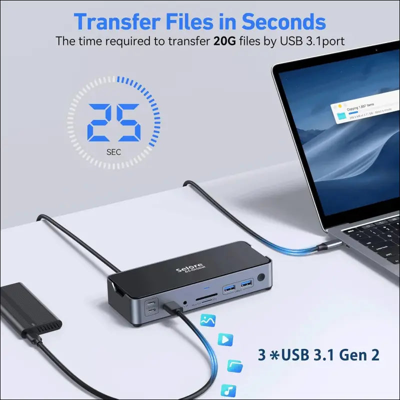 USB C Docking Station USB C Dock Single 8K Triple 4K Display Laptop Docking Station Triple Monitor 15 in 1 to 2 HDMI DisplayPort Charging Ethernet USB 3.1 Type-C Port for Dell/HP/Lenovo/Surface