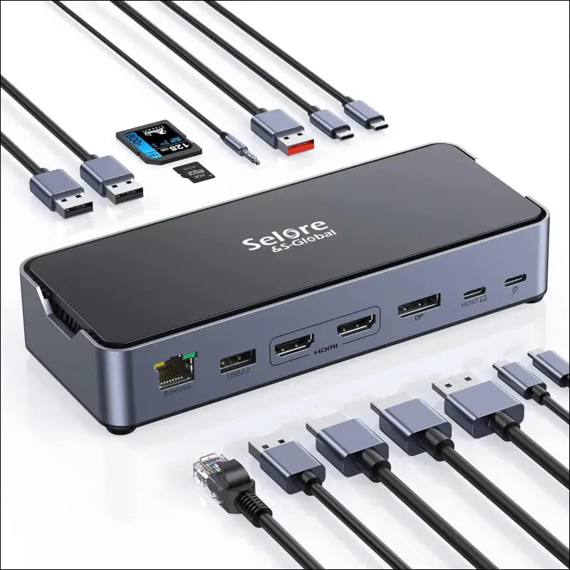 USB C Docking Station USB C Dock Single 8K Triple 4K Display Laptop Docking Station Triple Monitor 15 in 1 to 2 HDMI DisplayPort Charging Ethernet USB 3.1 Type-C Port for Dell/HP/Lenovo/Surface
