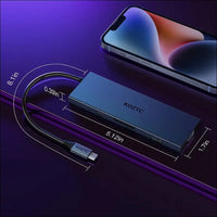 USB C Docking Station Dual HDMI Monitor,  USB C to Dual HDMI Adapter Hub with 2x4K HDMI, 2xUSB-A 3.0, USB-C 3.0, SD/TF,100W PD, Support HDMI Splitter Extended Display, Compatible with HP, macOS