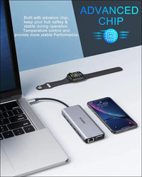 USB C Docking Station Dual Monitor, 14 in 1 USB-C Laptop Docking Station USB Type C Hub Multiport Adapter Dongle with 2 HDMI VGA 5 USB SD/TF Audio for Dell/Surface/HP/Lenovo Laptops