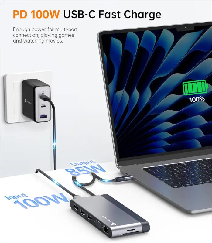 USB C Docking Station Quad Display, 14-in-1 Laptop Docking Station Dual Monitor, 8K@30Hz DP, Dual 4K@60Hz HDMI, VGA, 5 USB Data Ports, 100W PD, Ethernet, SD/TF, Mic/Audio, USB C HUB, Thunderbolt Dock