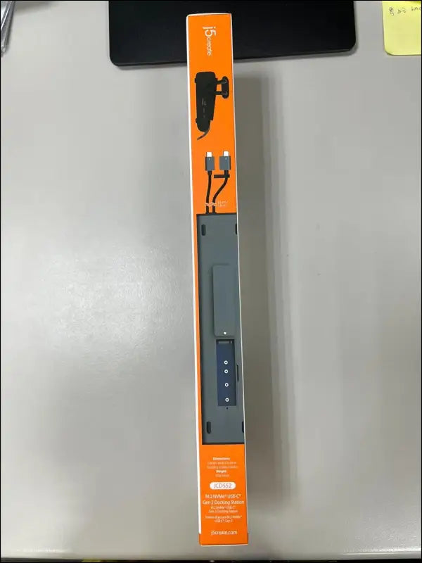 USB C Dual 4K 60Hz Display Docking Station 12-in-1, Built-in M.2 NVMe SSD Enclosure, HDMI, DisplayPort, 10Gbps USB-A, Card Reader, PD 100W, for 2021 MacBook Pro, Windows Laptop (JCD552)