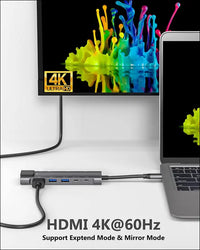 USB C Hub 9 in 1 Multiport Adapter w/Gigabit Ethernet, 100W PD, 4K@60Hz, 2 USB 3.0, USB C 3.0 Data, SD/TF Card Reader, 3.5mm Jack, Dongle Docking Station for MacBook Pro iPad Pro Steam Deck Laptops